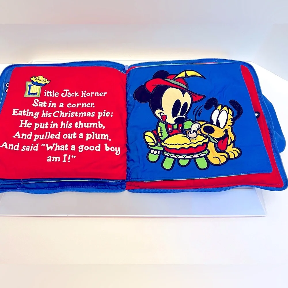 Disney Soft Fabric Zippered Book with Four Nursery Rhymes and Lift/Pull Pages.